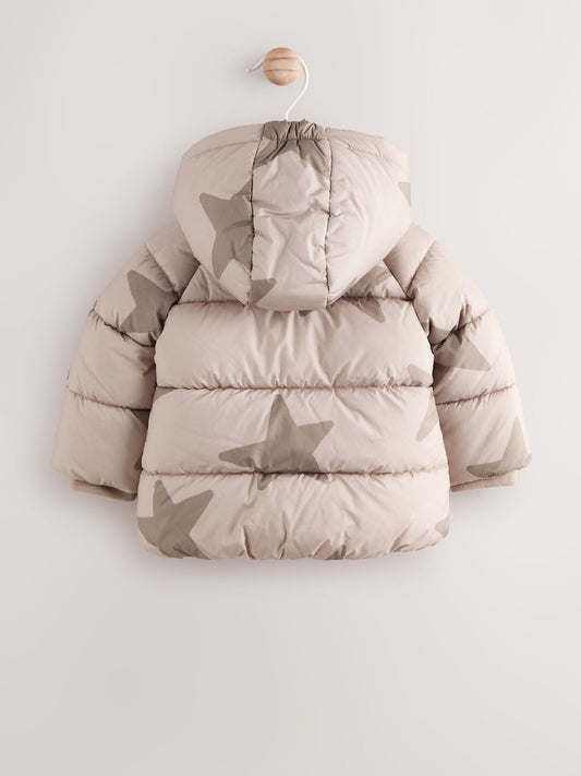 Natural Star All Over Printed Baby Puffer Jacket (0mths-2yrs)