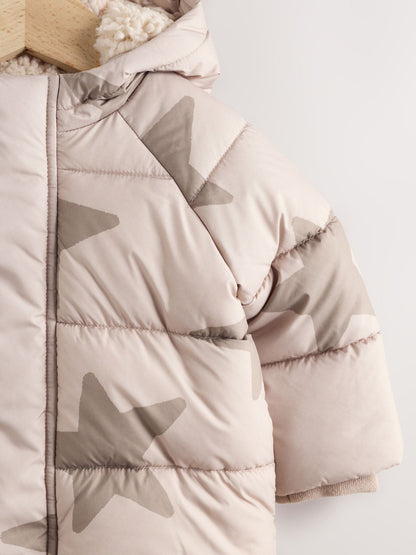 Natural Star All Over Printed Baby Puffer Jacket (0mths-2yrs)