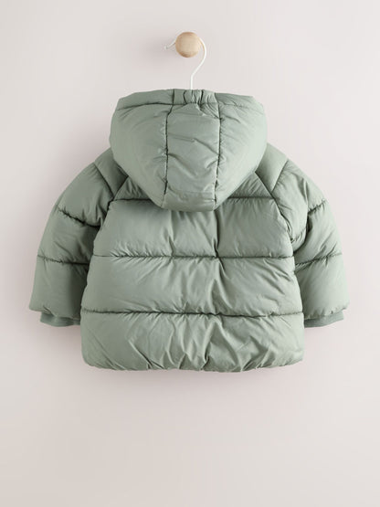 Sage Green Baby Puffer Jacket (0mths-2yrs)