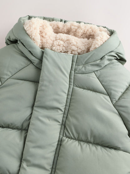 Sage Green Baby Puffer Jacket (0mths-2yrs)