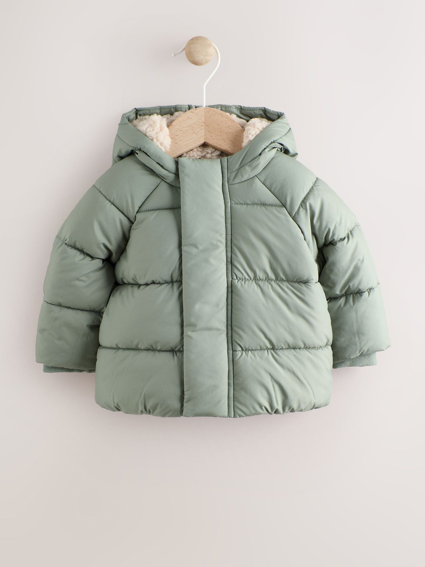 Sage Green Baby Puffer Jacket (0mths-2yrs)