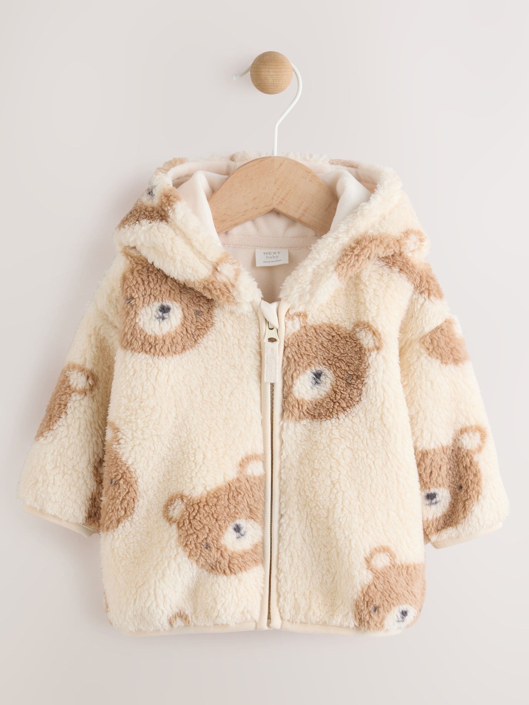 Dsiney Kidz - Natural Bear Face Fleece Baby Zip Jacket (0mths-2yrs) image 1