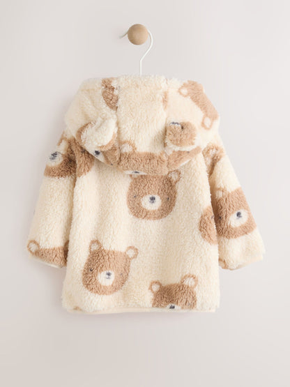 Natural Bear Face Fleece Zip Jacket (0mths-2yrs)