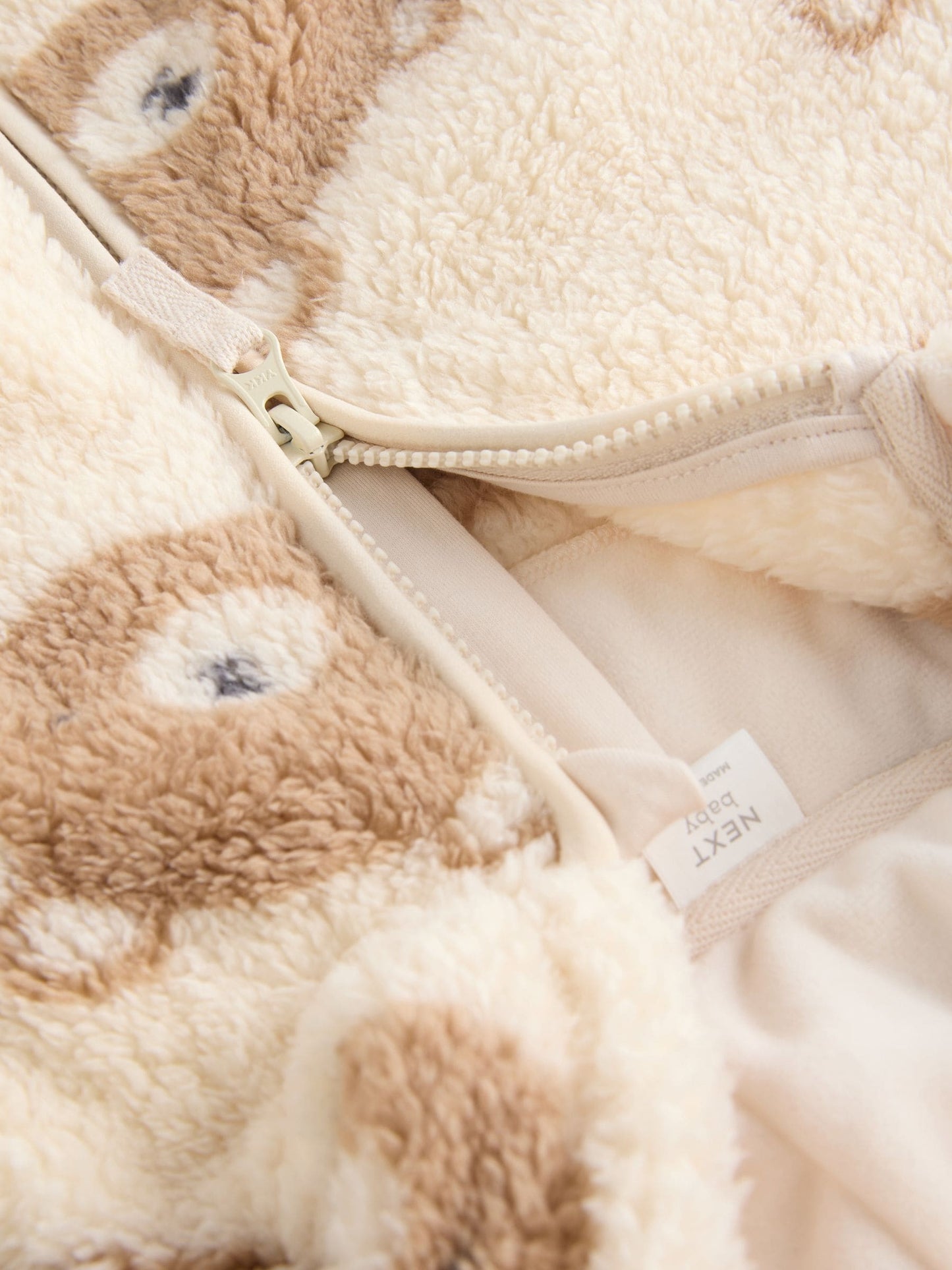 Natural Bear Face Fleece Zip Jacket (0mths-2yrs)
