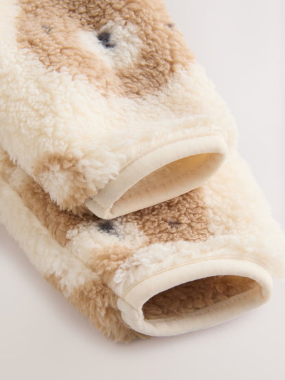 Natural Bear Face Fleece Zip Jacket (0mths-2yrs)