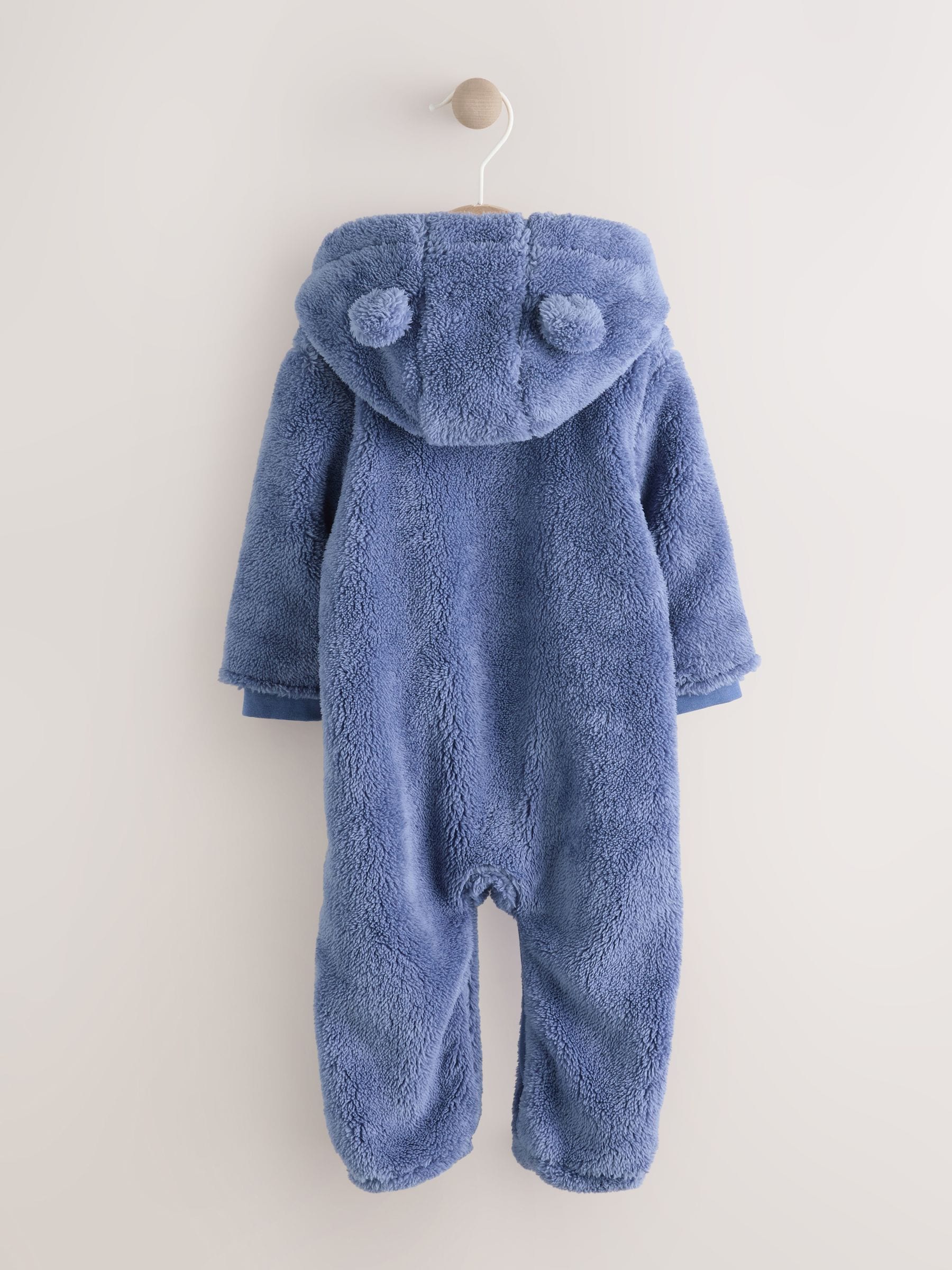 Navy Fleece Baby Pramsuit (0-18mths) image 2