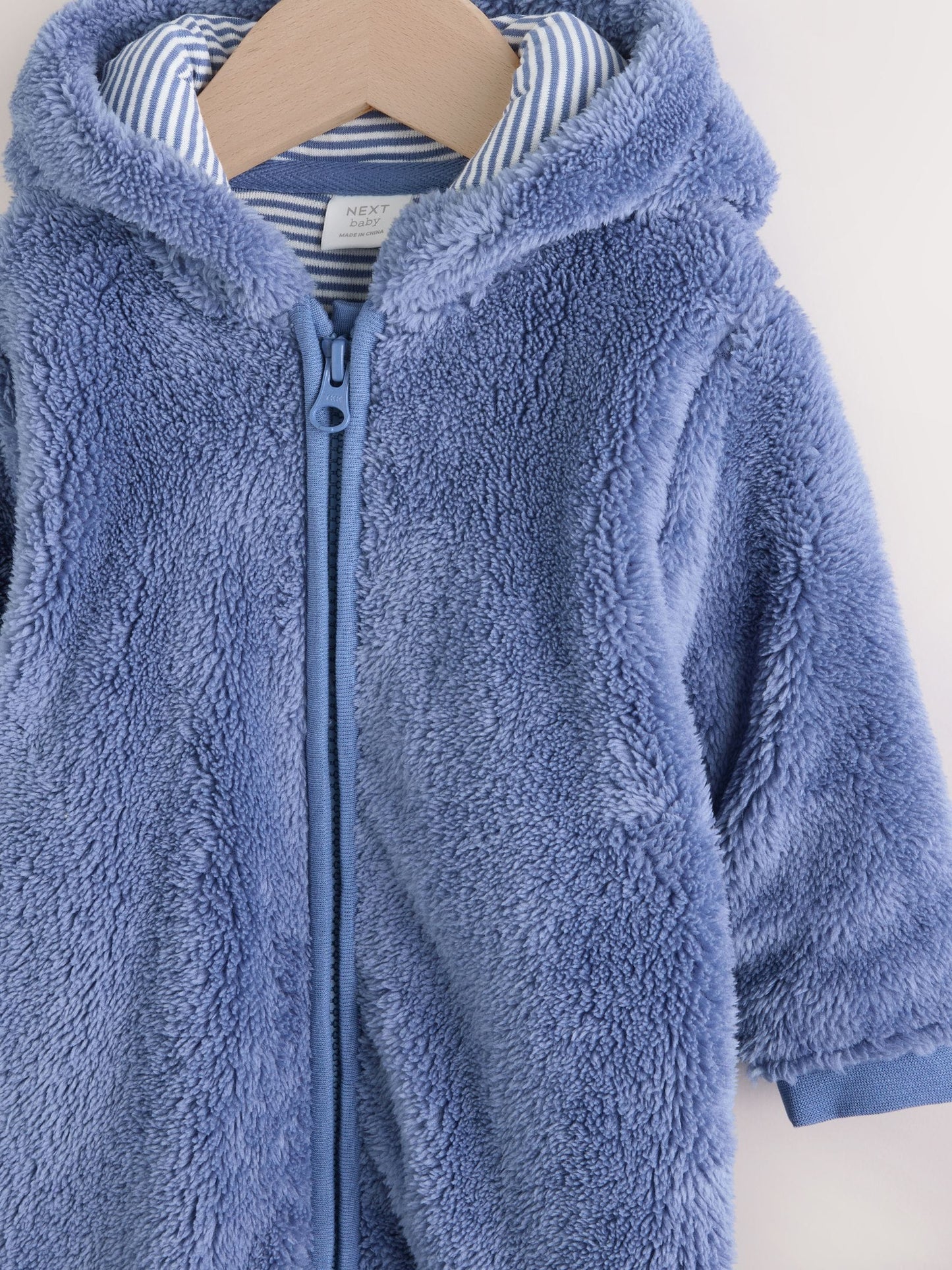 Navy Fleece Baby Pramsuit (0-18mths) image 3