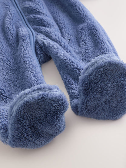 Navy Fleece Baby Pramsuit (0mths-2yrs)