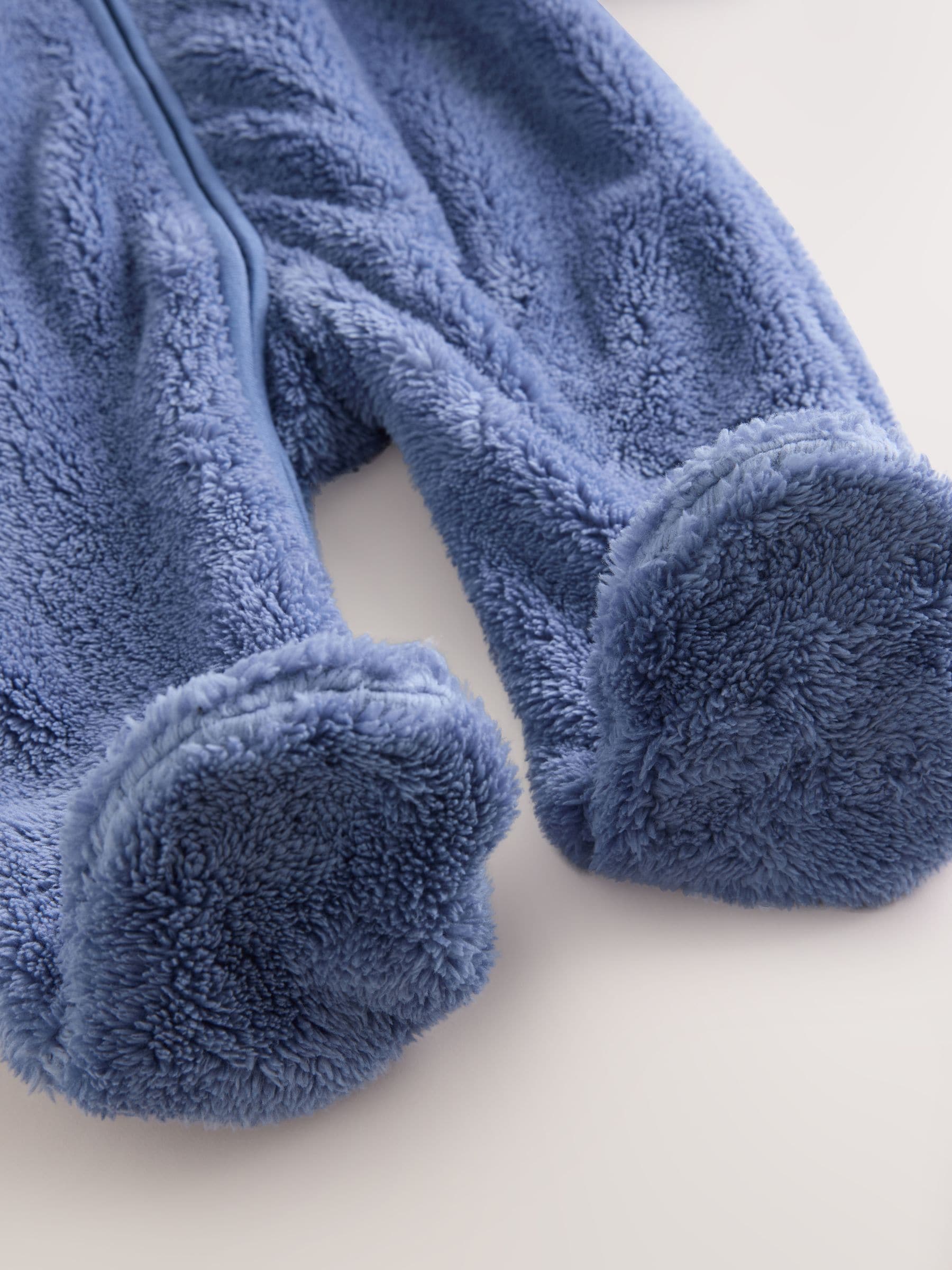 Navy Fleece Baby Pramsuit (0-18mths) image 6