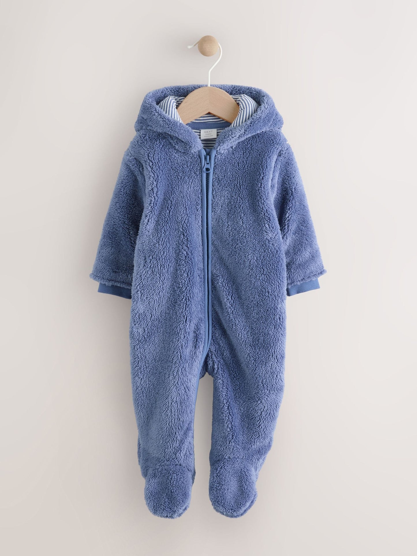 Navy Fleece Baby Pramsuit (0-18mths) image 1