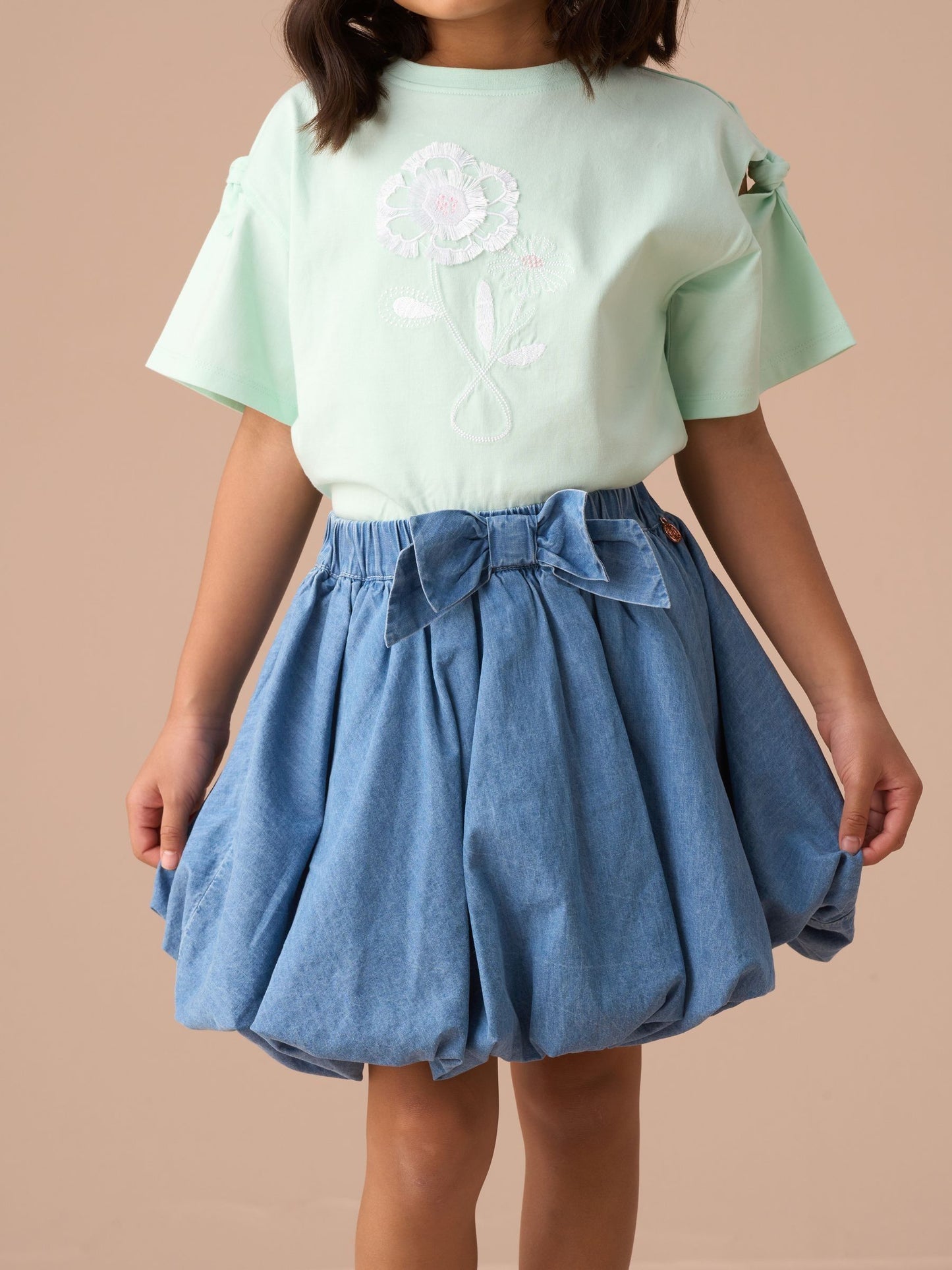 Dsiney Kidz - Angel & Rocket Annie Blue Bubble Hem Denim Skirt image 1