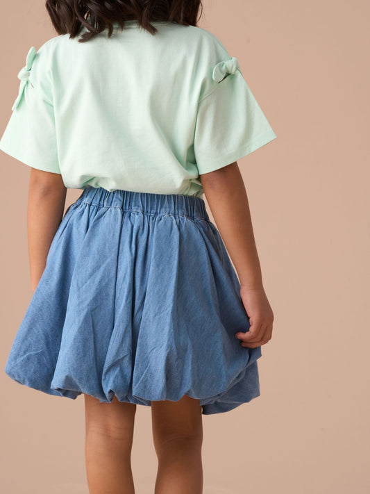 Dsiney Kidz - Angel & Rocket Annie Blue Bubble Hem Denim Skirt image 2