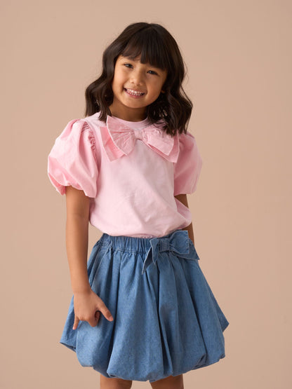 Dsiney Kidz - Angel & Rocket Annie Blue Bubble Hem Denim Skirt image 3