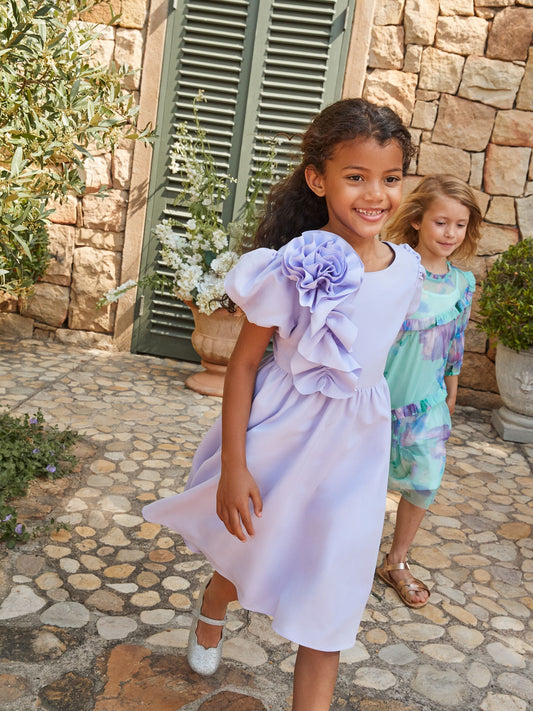 Angel & Rocket Purple Lourdes Corsage Waist Dress image 1