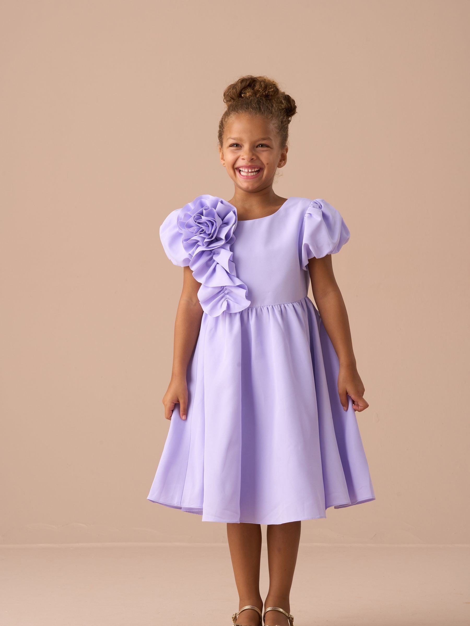 Angel & Rocket Purple Lourdes Corsage Waist Dress image 10