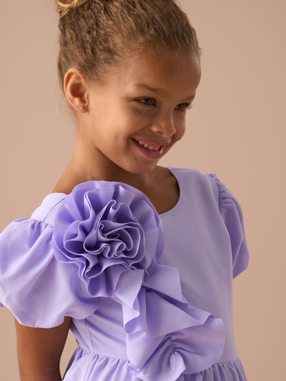 Angel & Rocket Purple Lourdes Corsage Waist Dress image 11