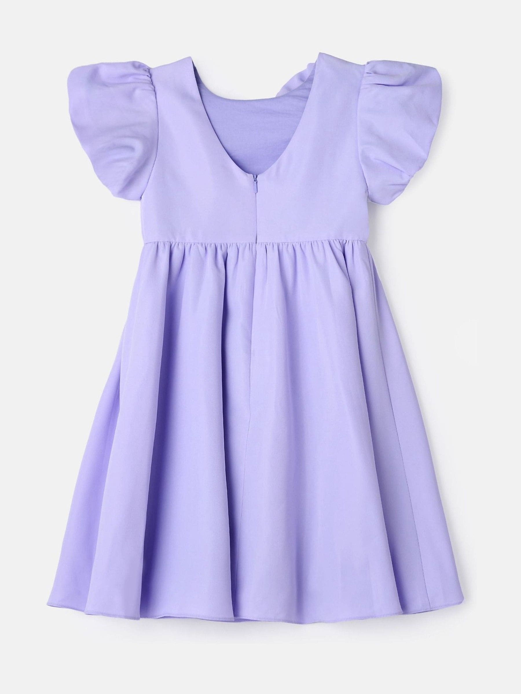 Angel & Rocket Purple Lourdes Corsage Waist Dress image 13