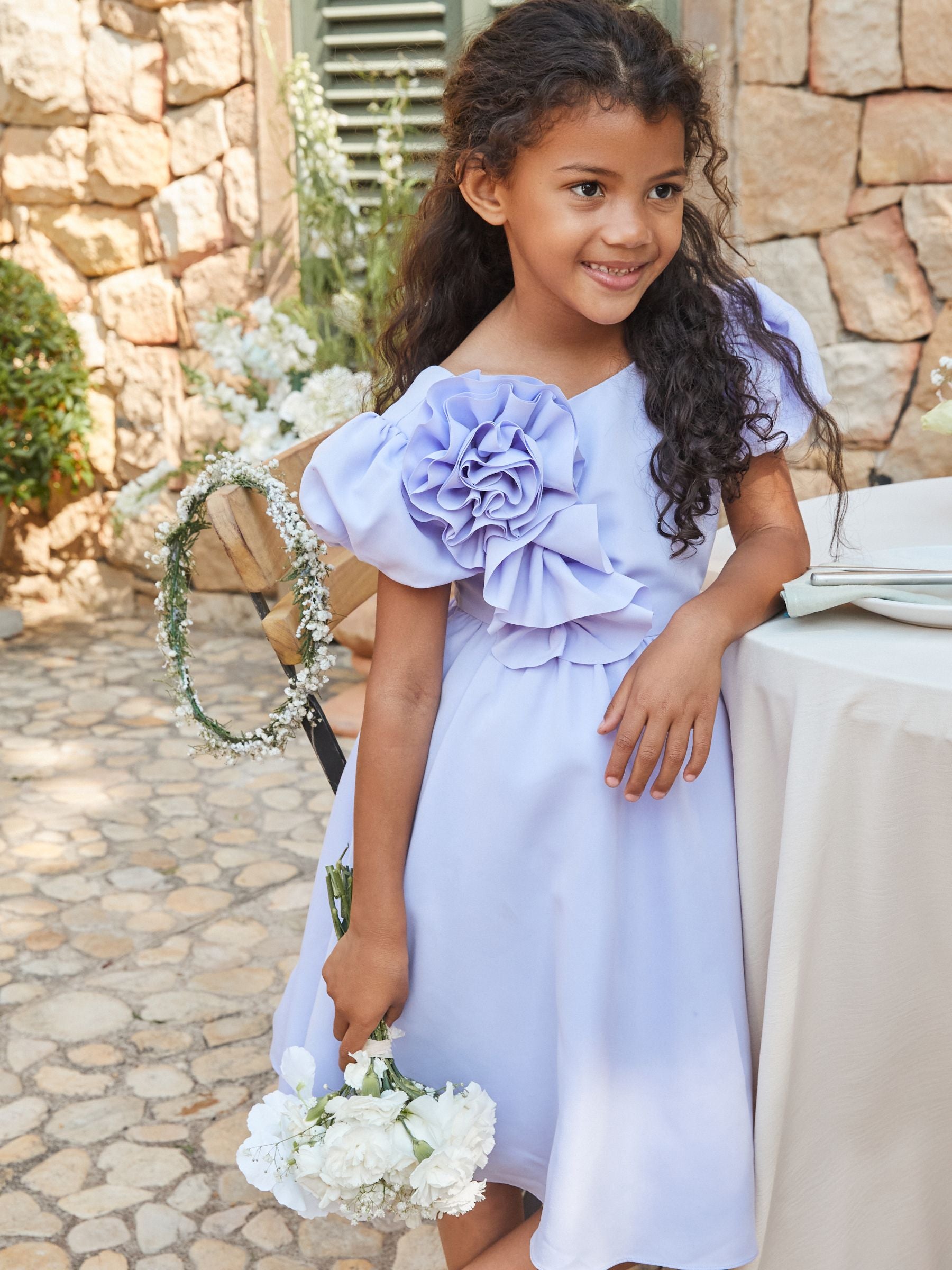 Angel & Rocket Purple Lourdes Corsage Waist Dress image 4