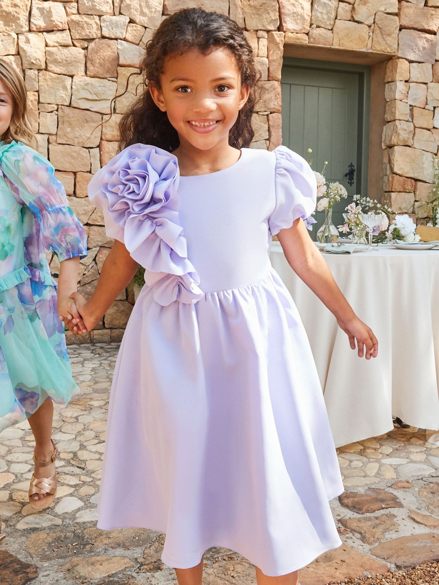 Angel & Rocket Purple Lourdes Corsage Waist Dress image 5