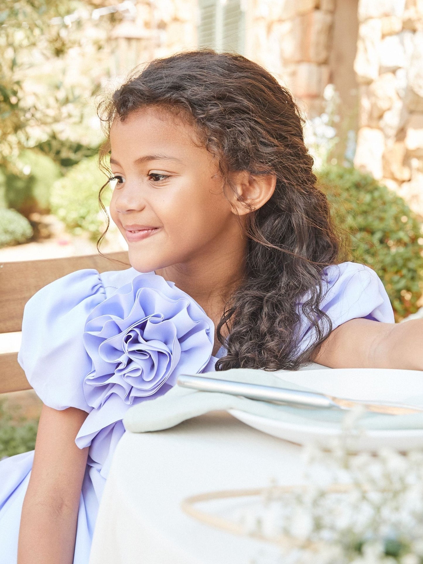 Angel & Rocket Purple Lourdes Corsage Waist Dress image 6