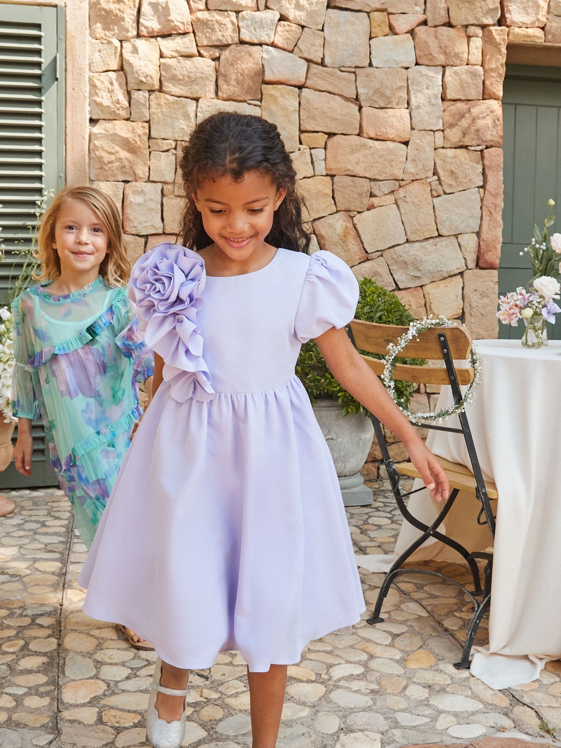 Angel & Rocket Purple Lourdes Corsage Waist Dress image 7