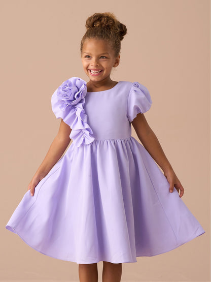 Angel & Rocket Purple Lourdes Corsage Waist Dress image 8