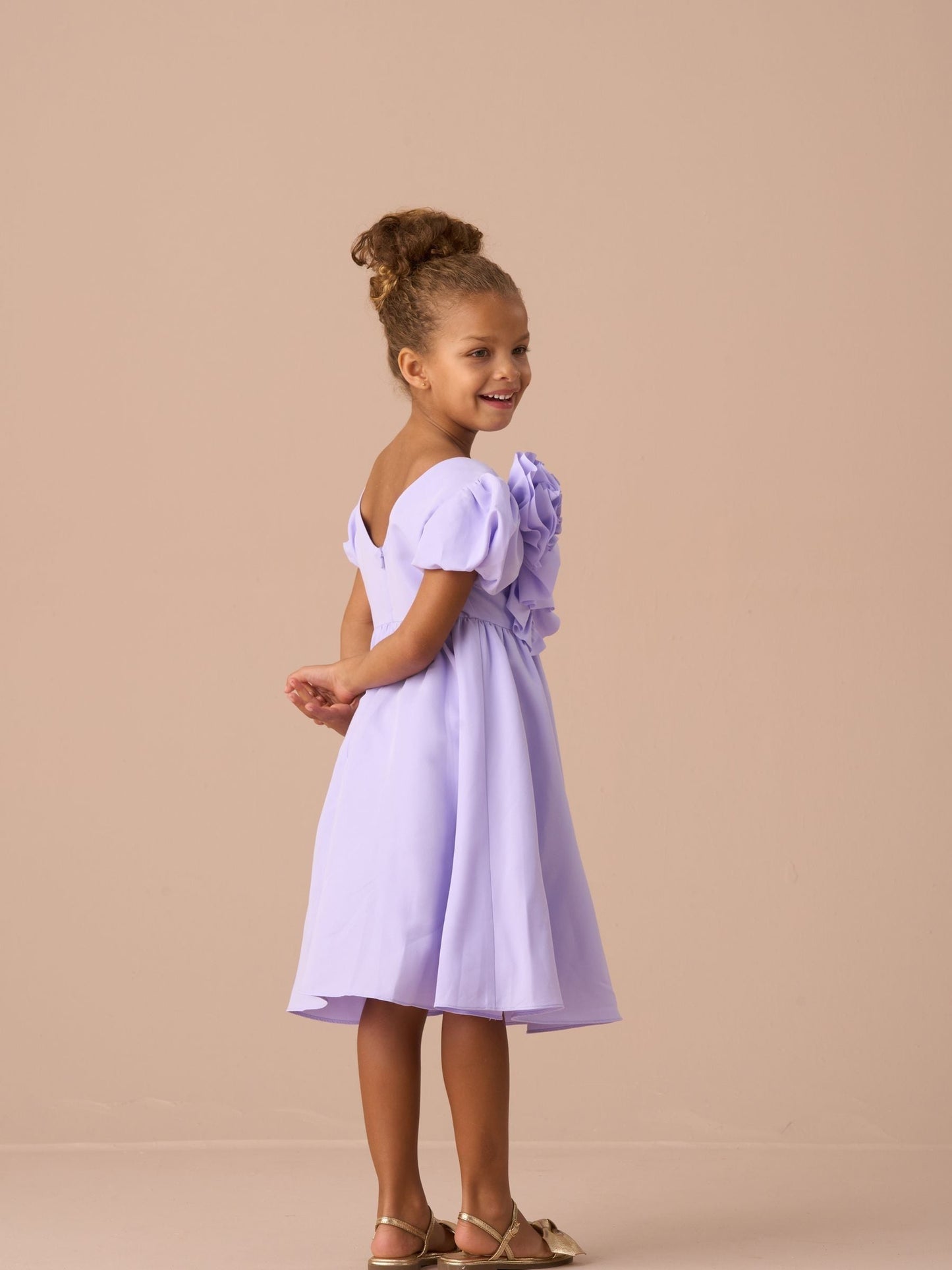 Angel & Rocket Purple Lourdes Corsage Waist Dress image 9