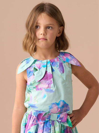 Dsiney Kidz - Angel & Rocket Green Margaux Ivory Petal Collar 100% Cotton Top image 9