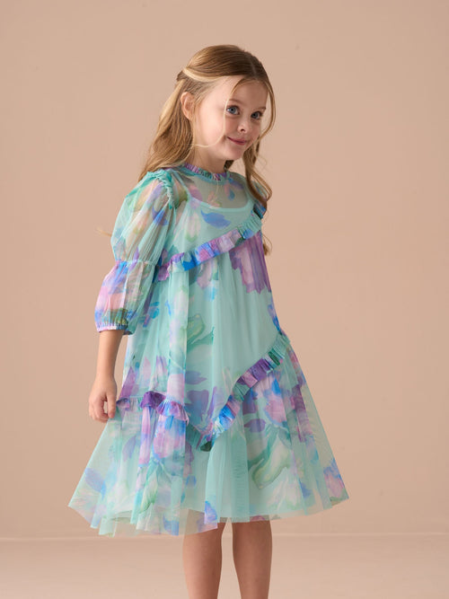 Dsiney Kidz - Angel & Rocket Blue Mesh Dress image 1