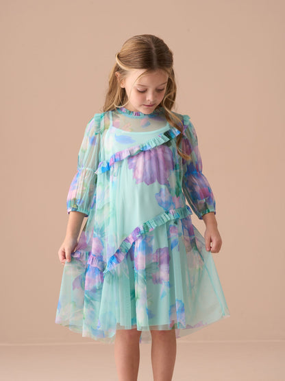 Angel & Rocket Blue Mesh Dress image 10