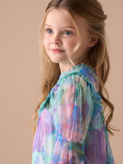 Angel & Rocket Blue Mesh Dress image 11