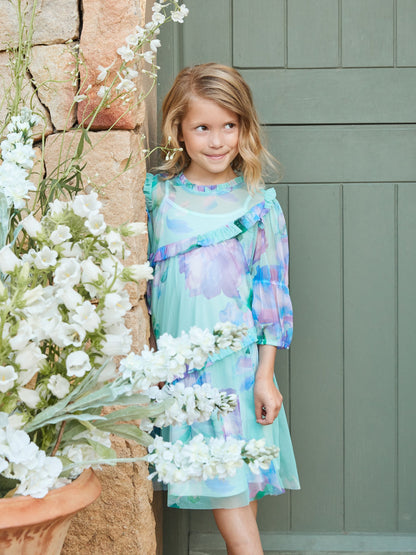 Angel & Rocket Blue Mesh Dress image 4