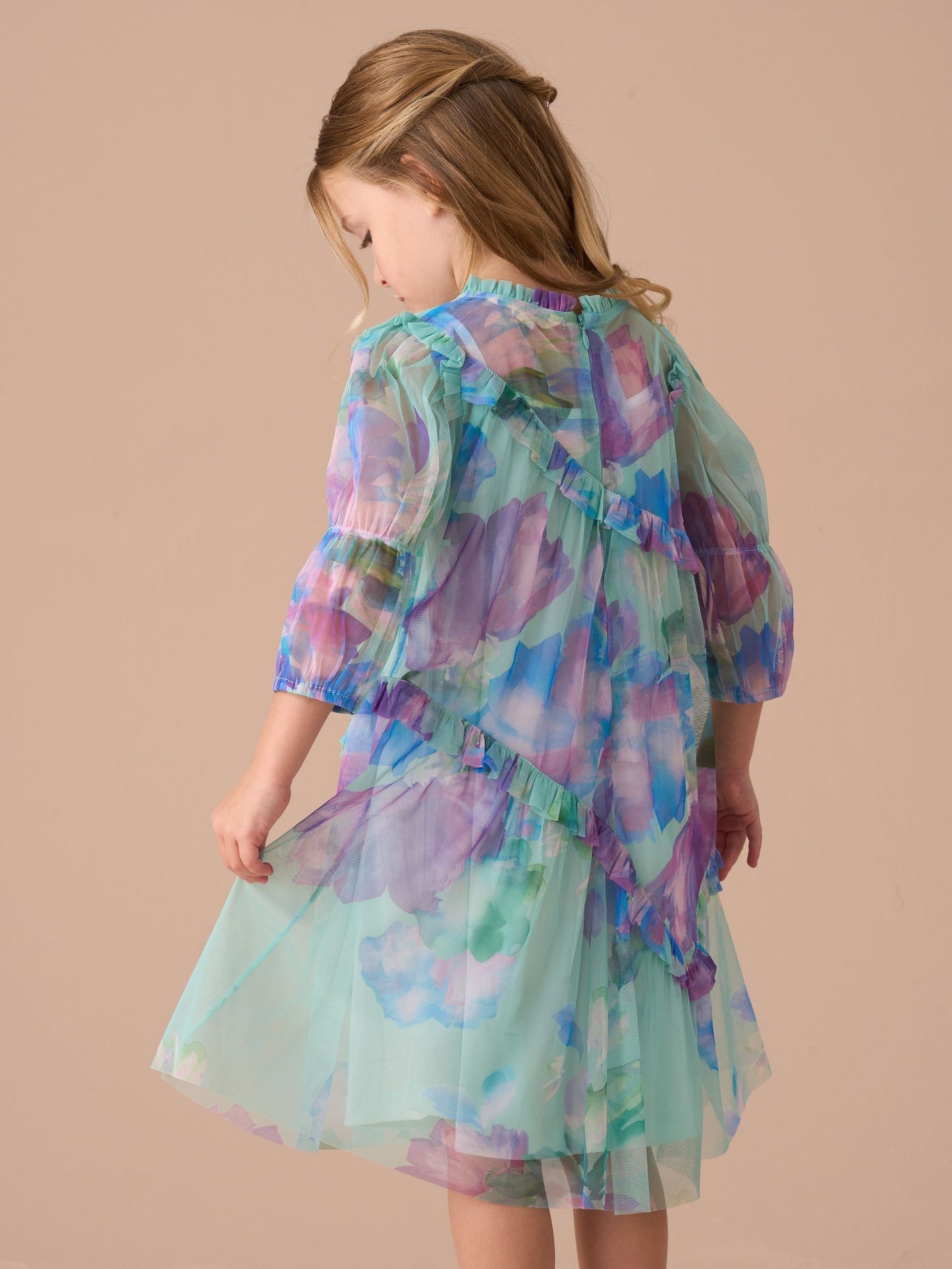 Angel & Rocket Blue Mesh Dress image 8