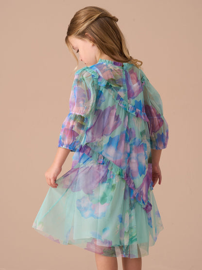 Angel & Rocket Blue Mesh Dress image 8