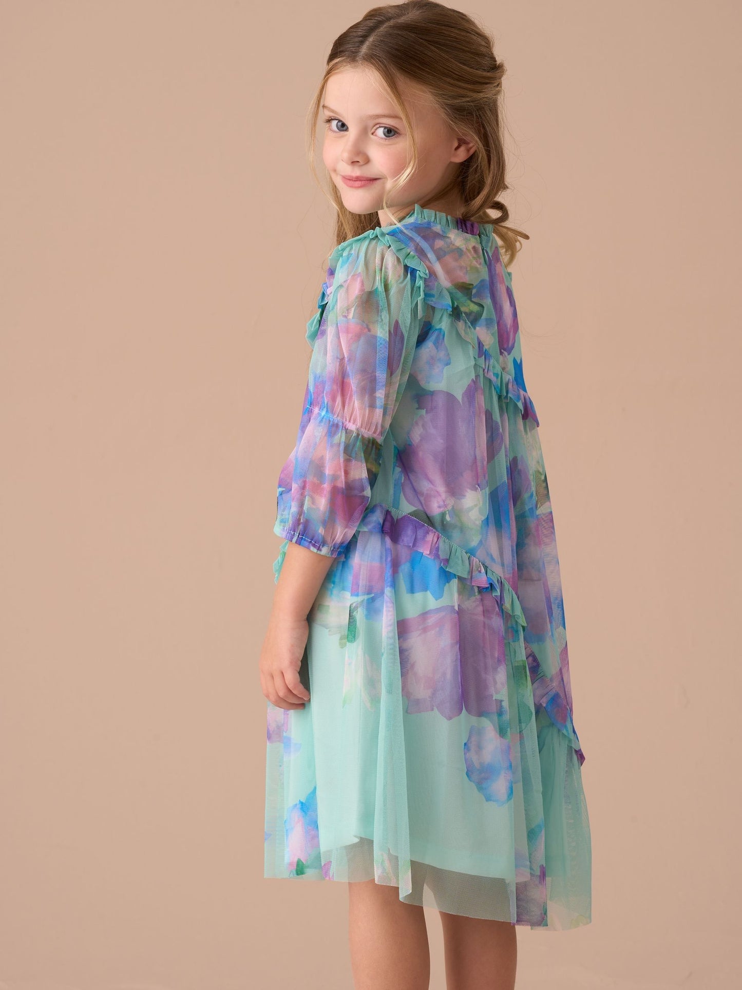 Angel & Rocket Blue Mesh Dress image 9
