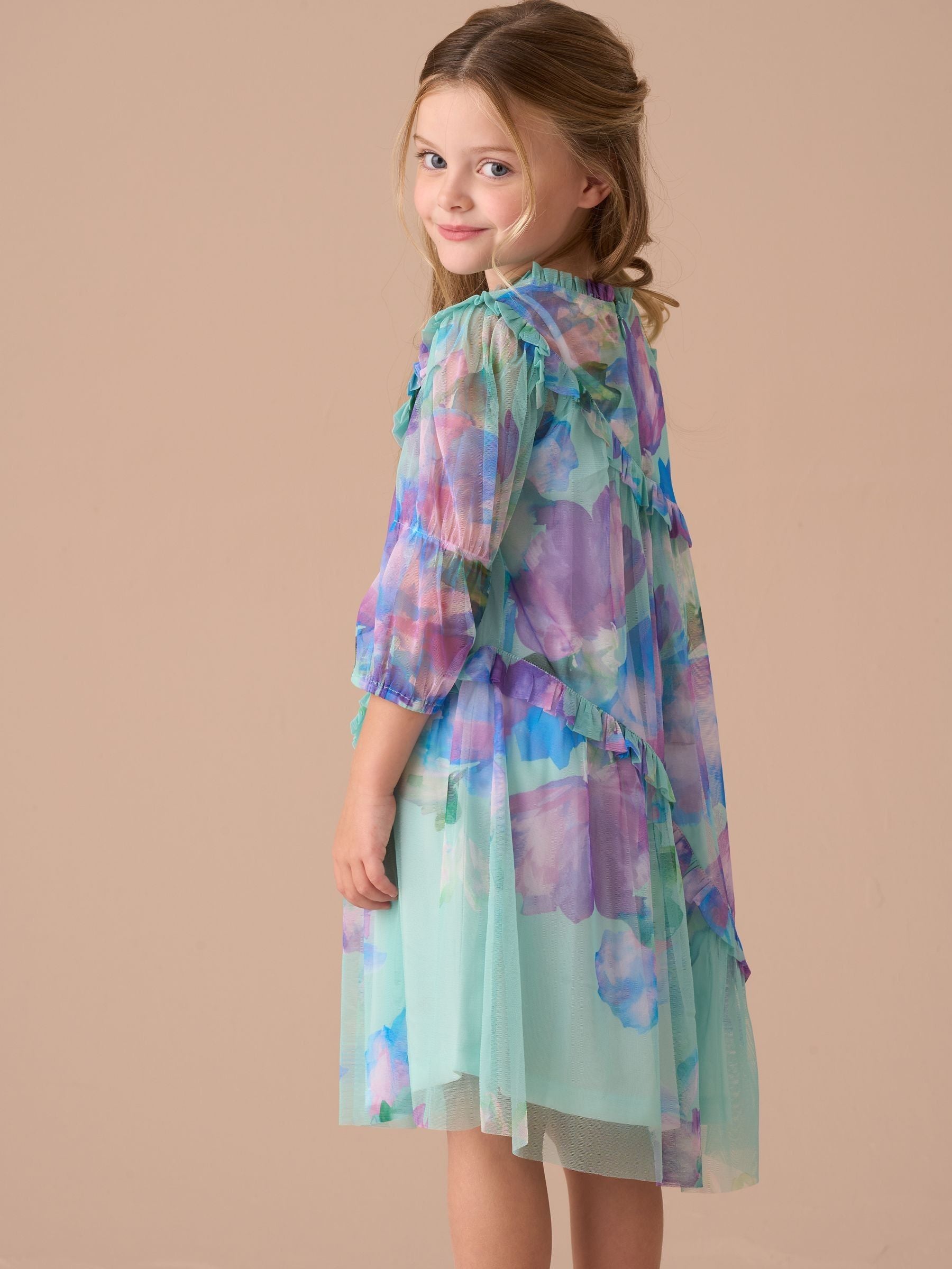 Angel & Rocket Blue Mesh Dress image 9