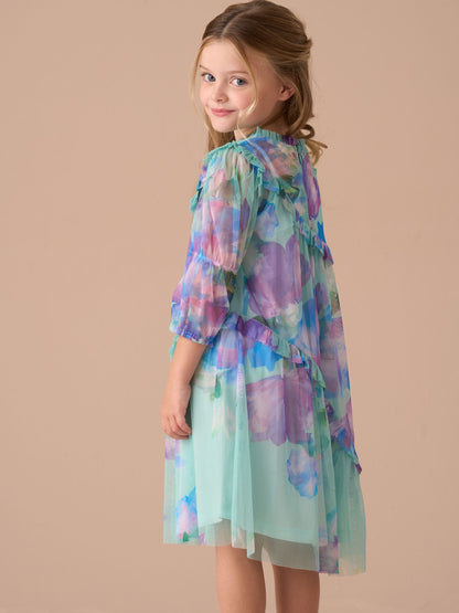 Angel & Rocket Blue Mesh Dress image 9