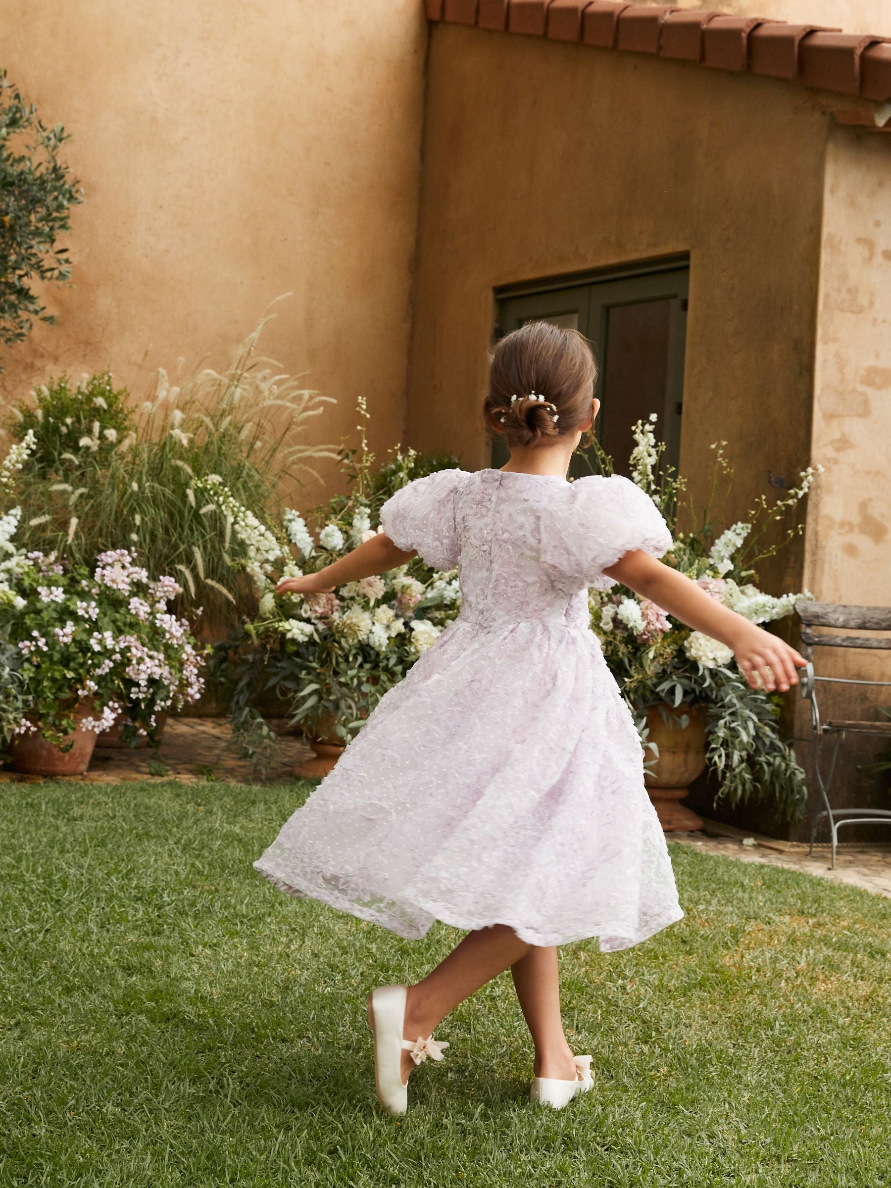 Angel & Rocket Purple Ines Purple Embellished Puff Sleeve Dress image 10