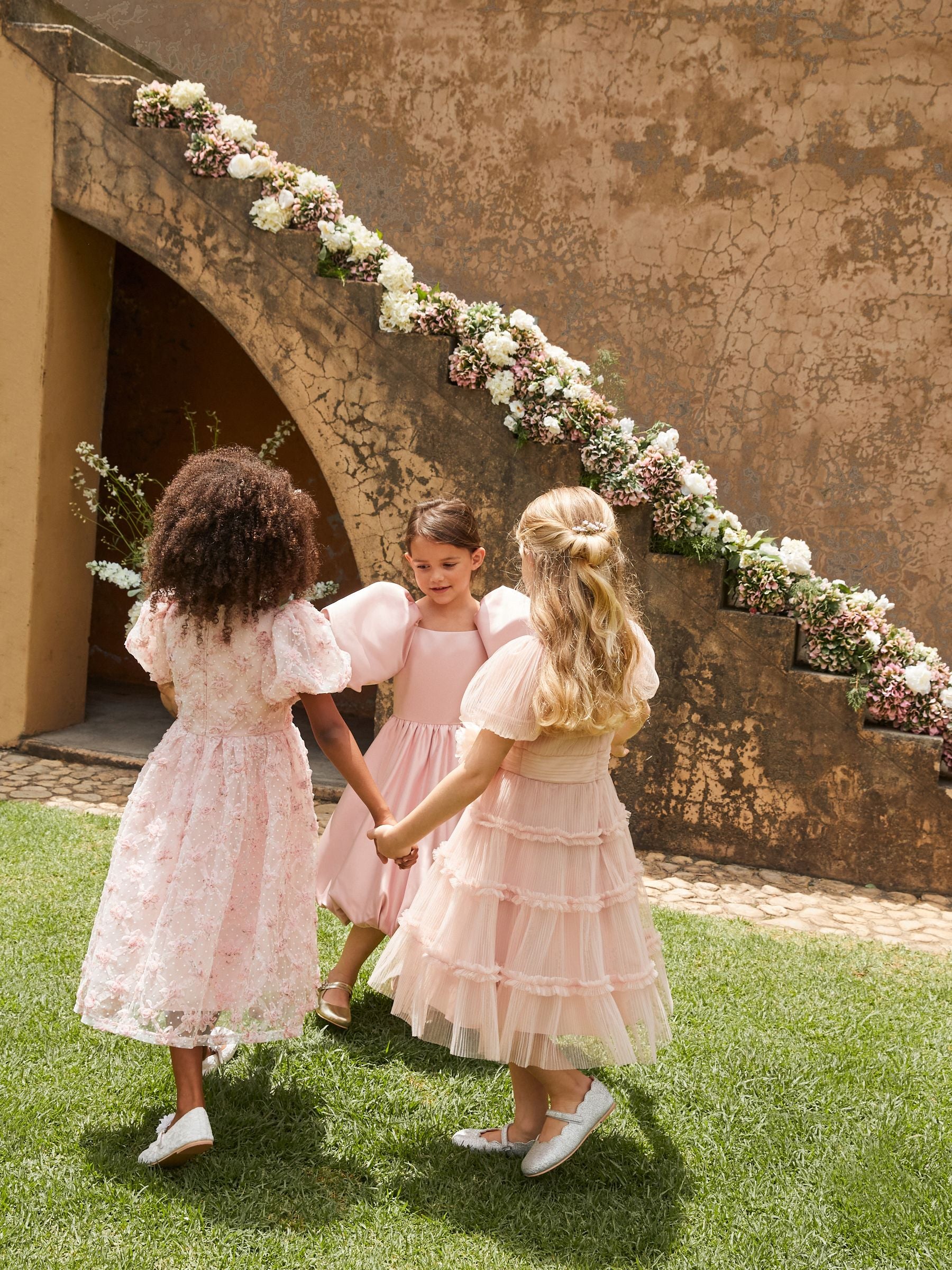 Angel & Rocket Pink Clara Pleated Mesh Corsage Dress image 2