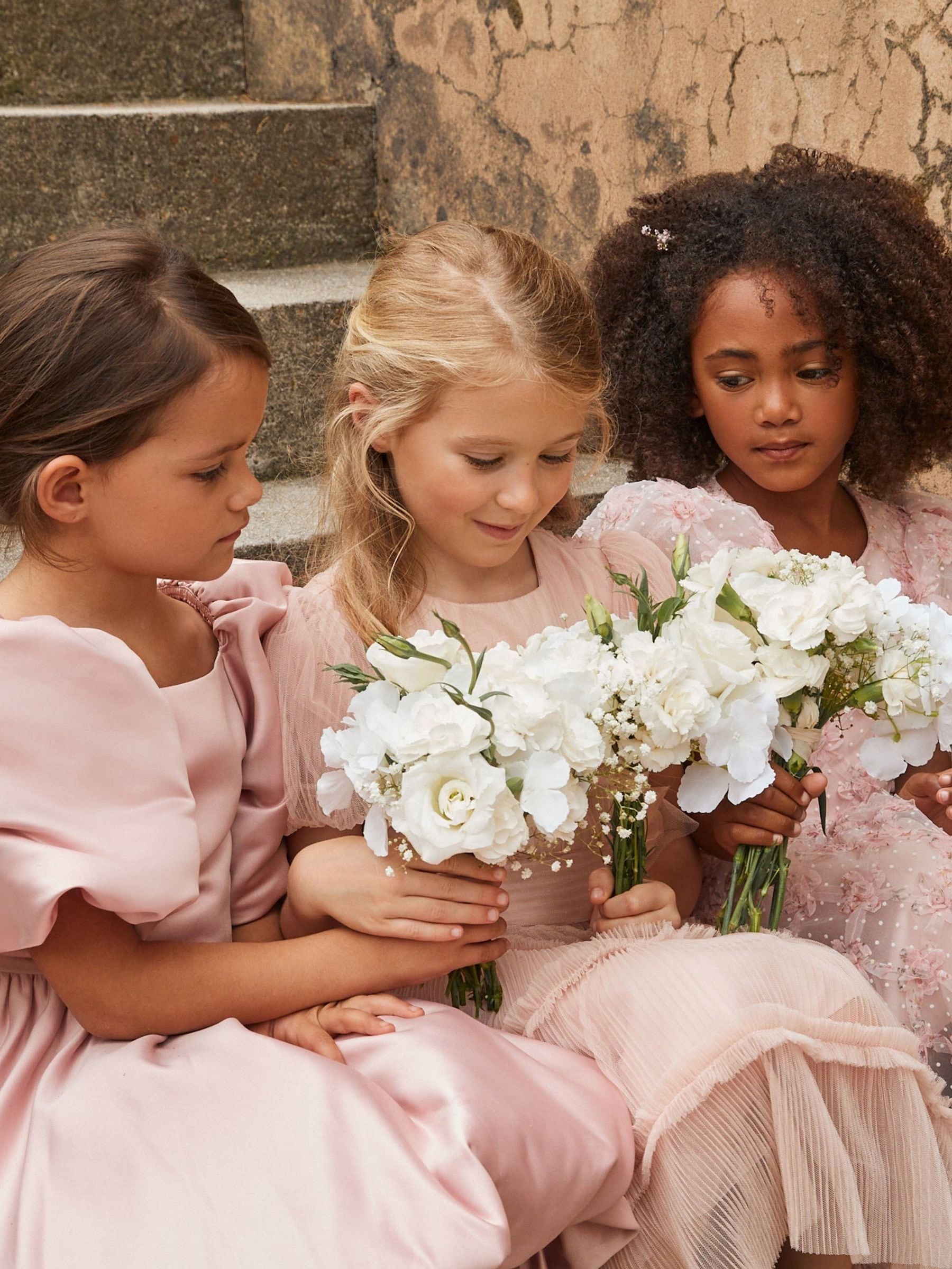 Angel & Rocket Pink Clara Pleated Mesh Corsage Dress image 4