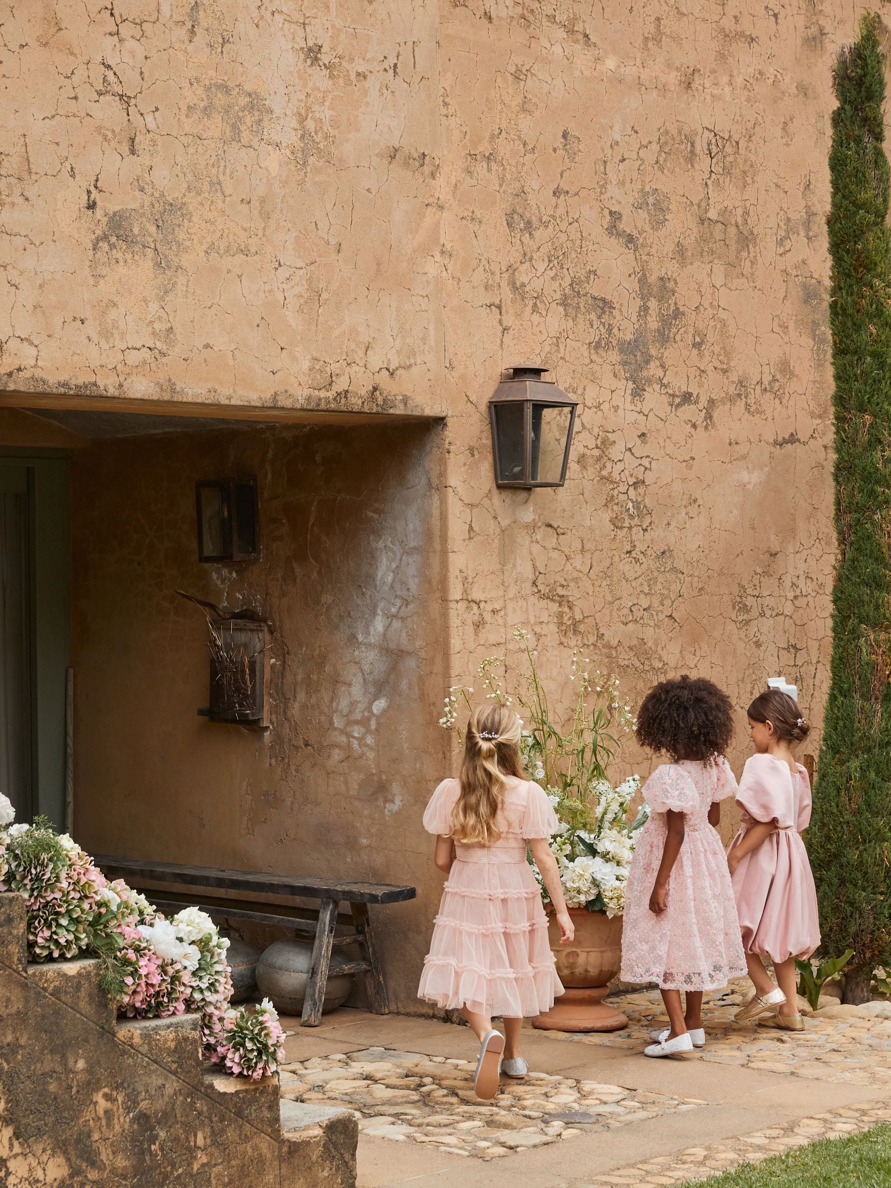 Angel & Rocket Pink Clara Pleated Mesh Corsage Dress image 5