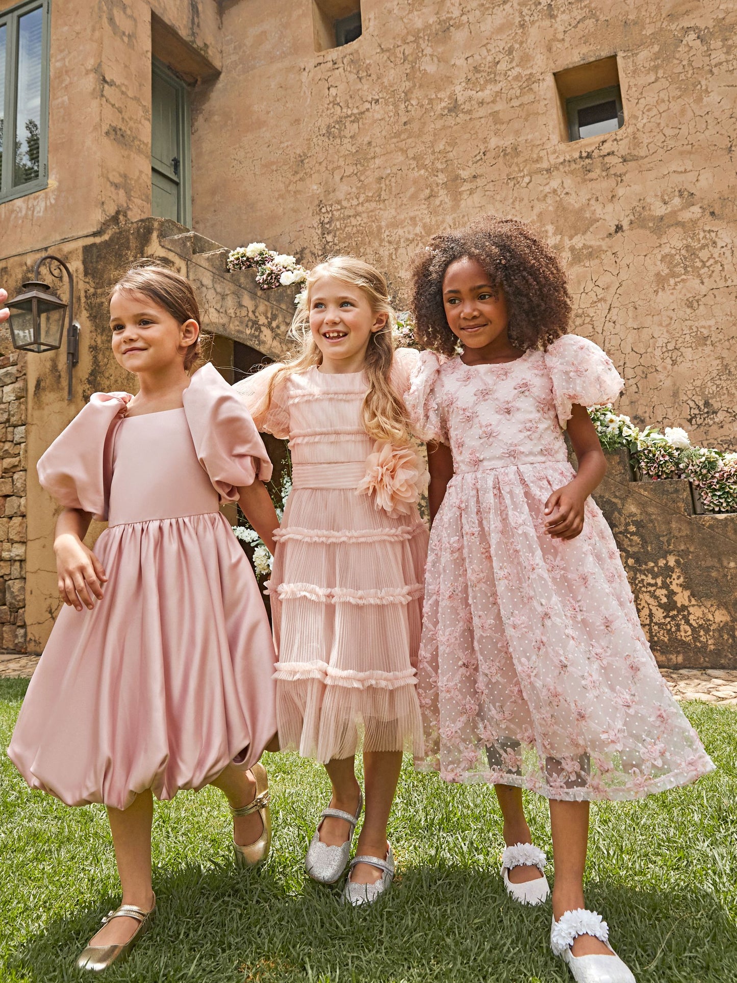 Angel & Rocket Pink Clara Pleated Mesh Corsage Dress image 7