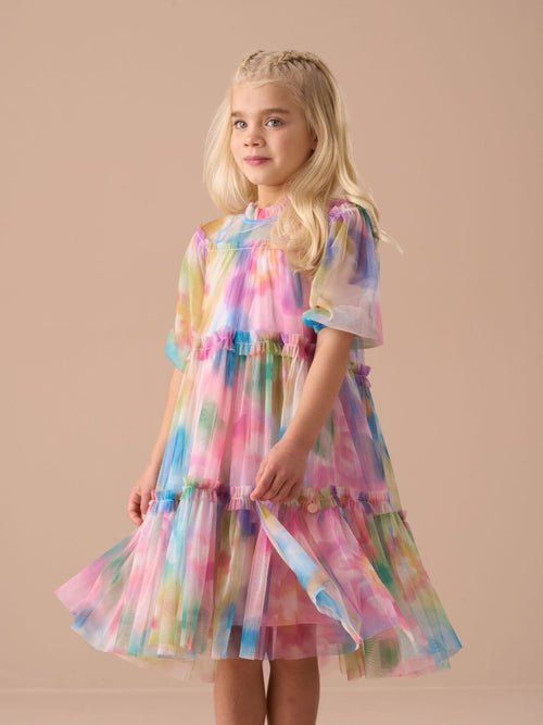 Dsiney Kidz - Angel & Rocket Eleanor Multi Printed Swing Mesh Dress image 1