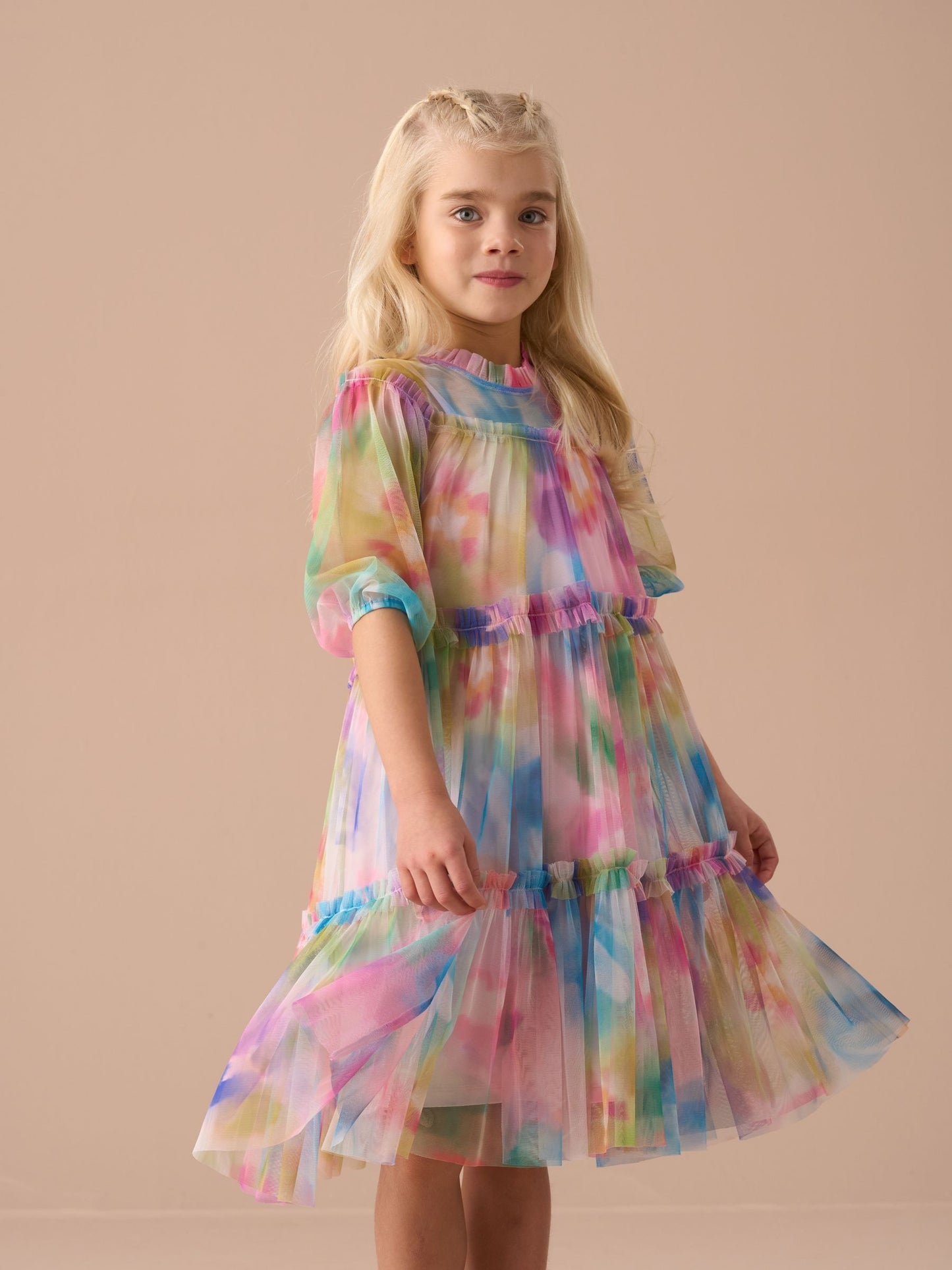 Angel & Rocket Eleanor Multi Printed Swing Mesh Dress image 3