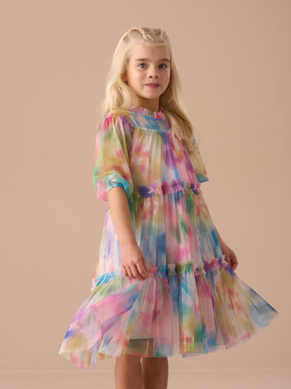 Angel & Rocket Eleanor Multi Printed Swing Mesh Dress image 3