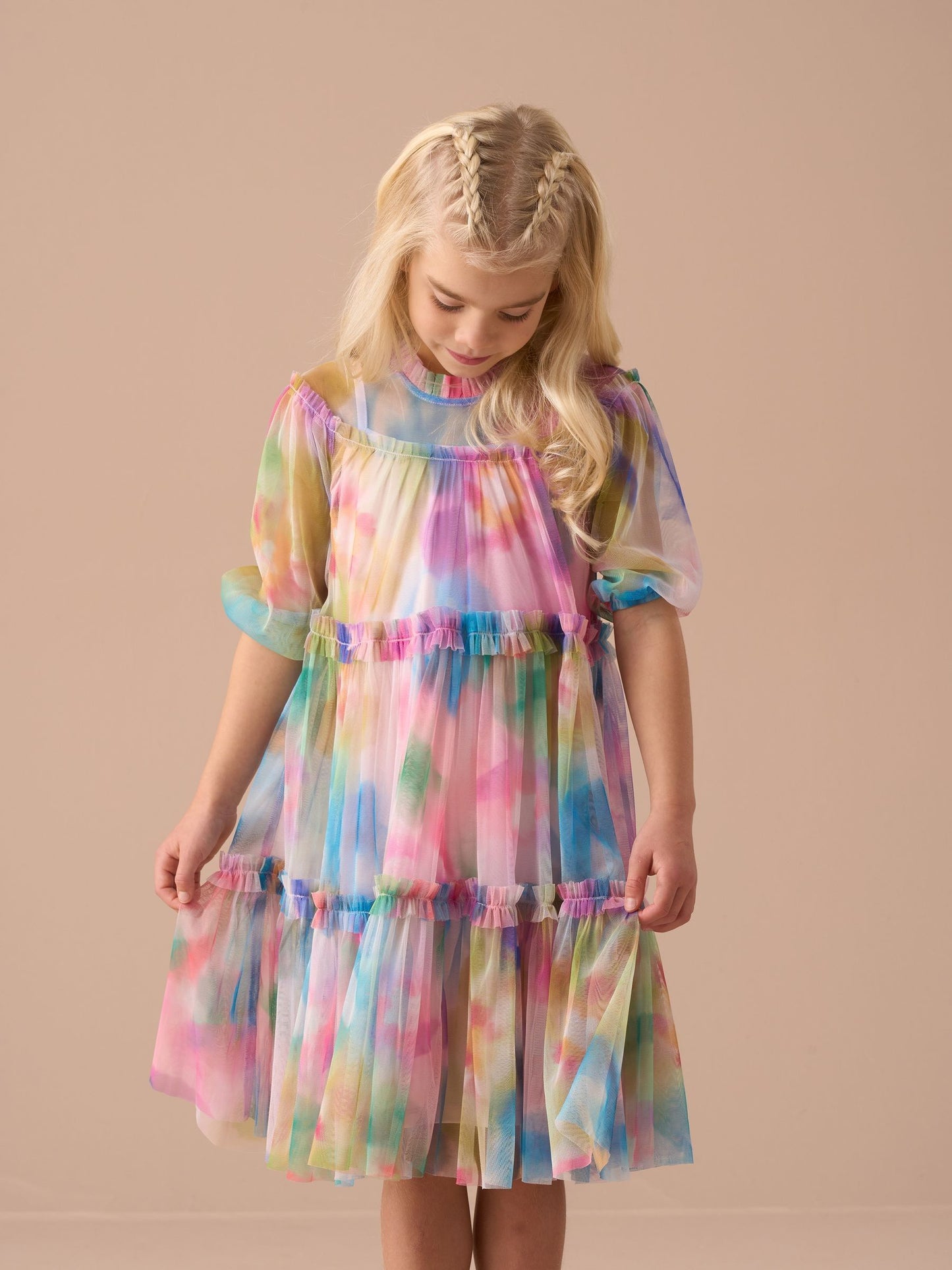 Angel & Rocket Eleanor Multi Printed Swing Mesh Dress image 4