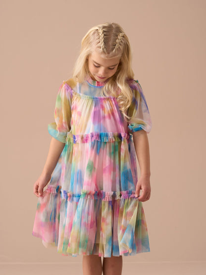 Angel & Rocket Eleanor Multi Printed Swing Mesh Dress image 4