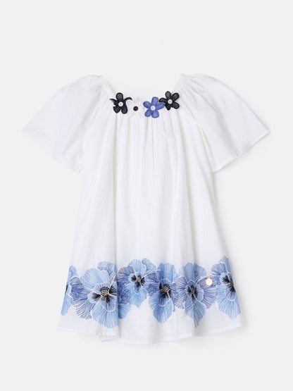 Angel & Rocket White Coletta Embroidered Swing 100% Cotton Dress image 4