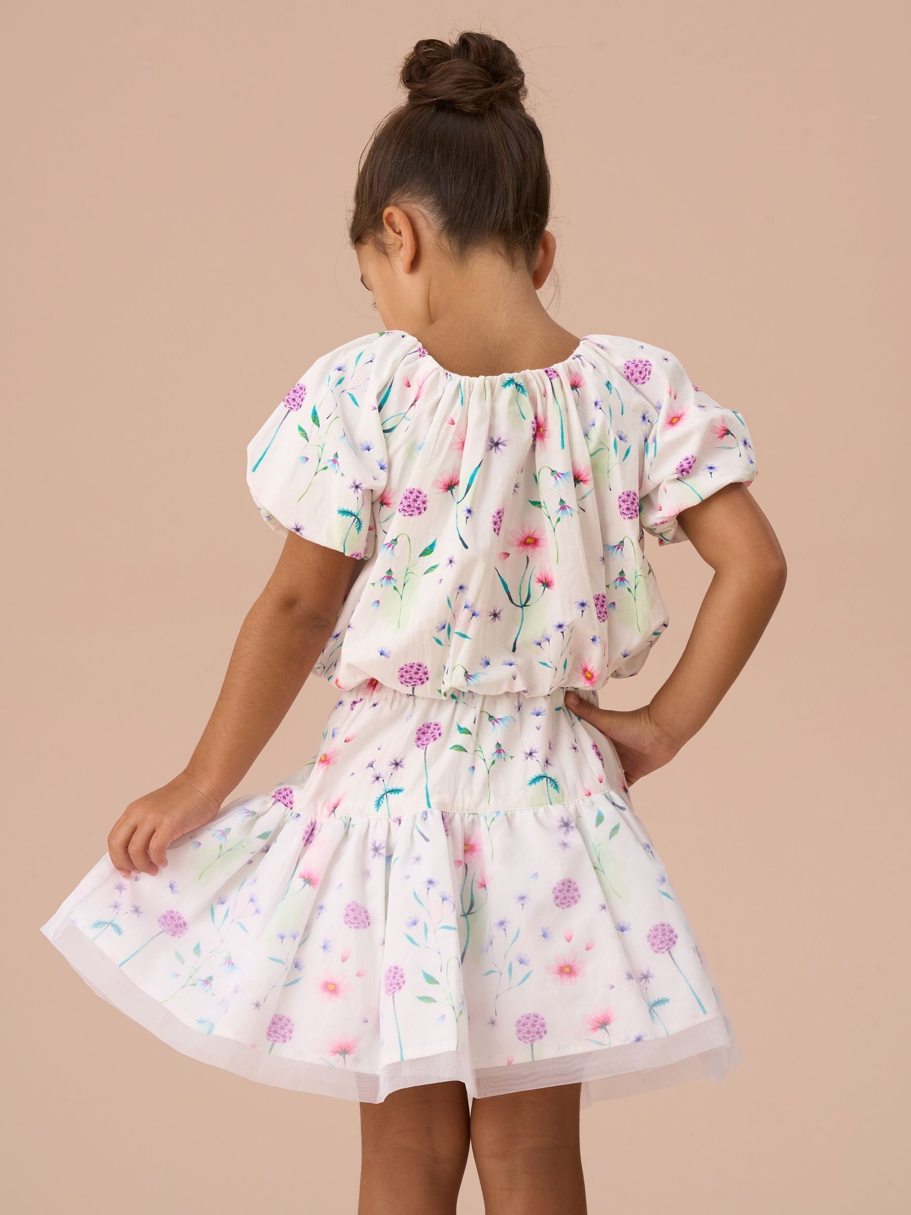 Dsiney Kidz - Angel & Rocket White Perla Puff Ball 100% Cotton Blouse image 3