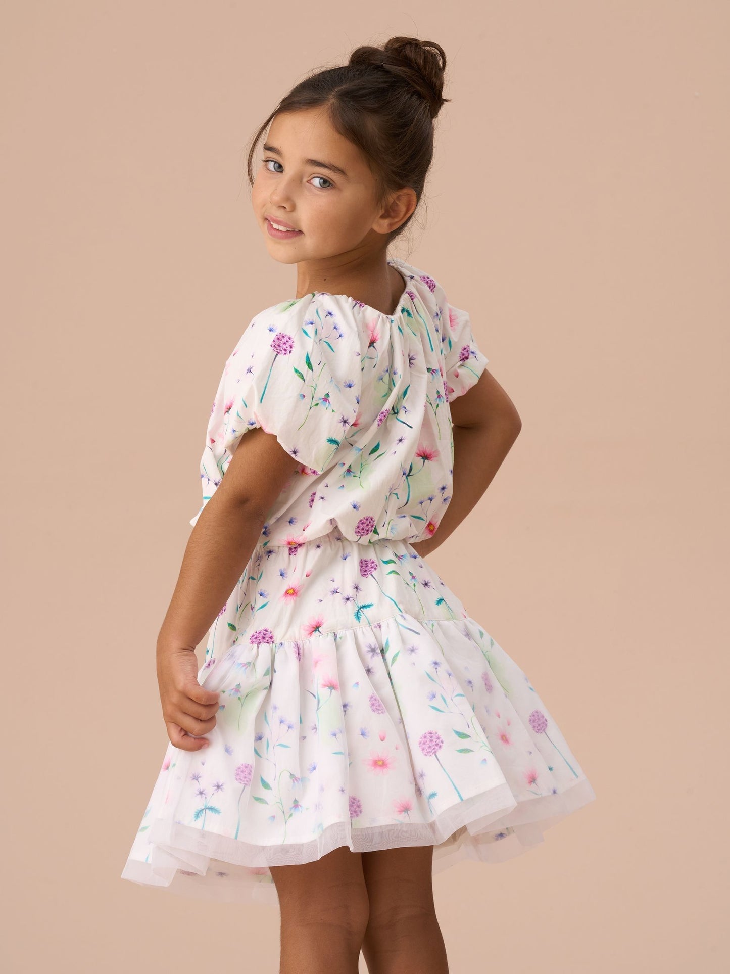 Dsiney Kidz - Angel & Rocket White Perla Puff Ball 100% Cotton Blouse image 4